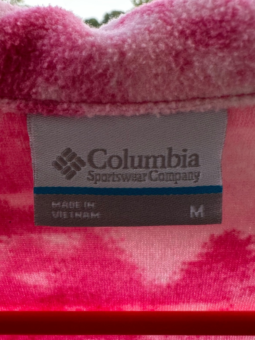 Women's Columbia Pink Half-Zip Fleece Pullover Hoodie - Picture 4 of 4